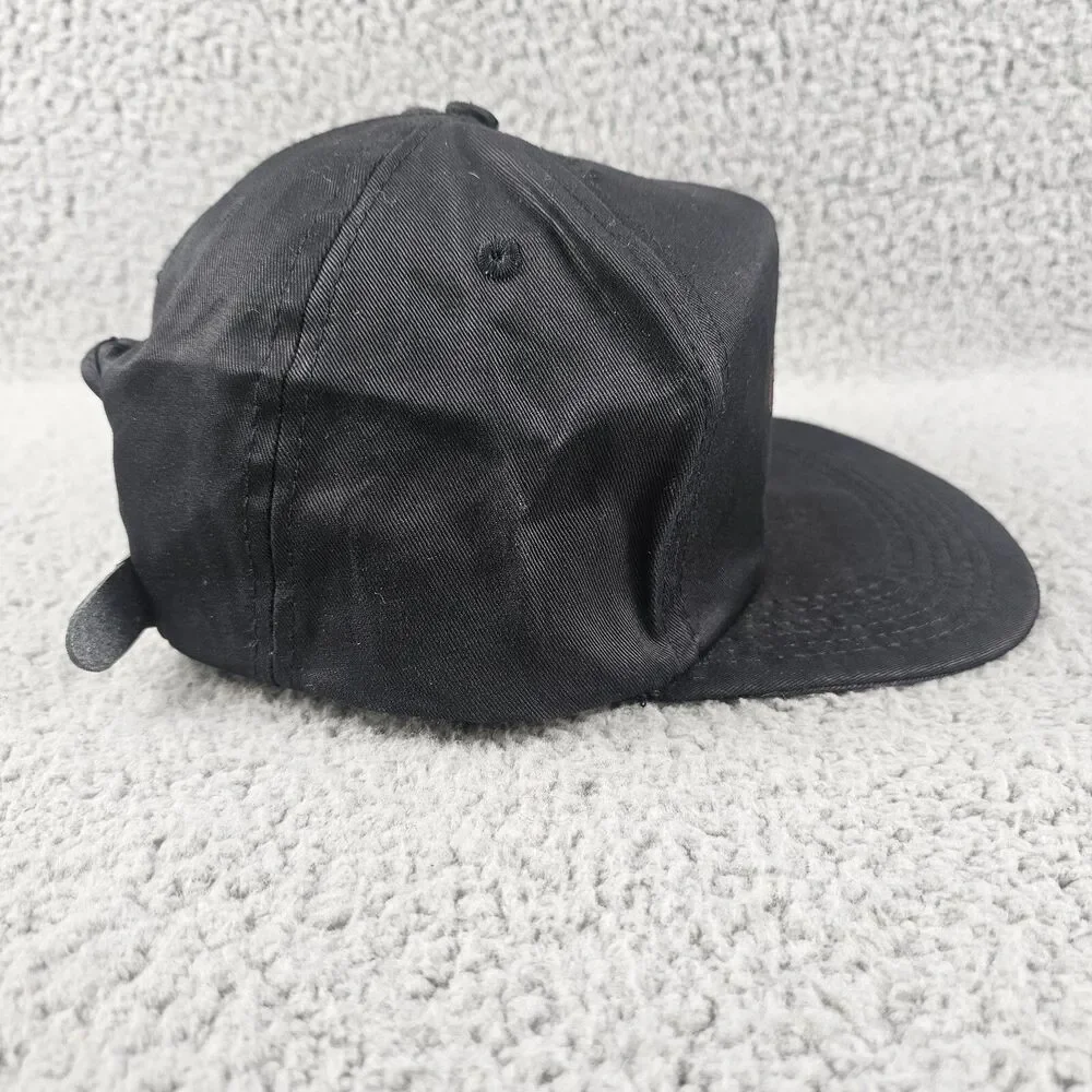 Vintage Hard Rock Cafe Hat Black Strapback Washington DC 90s Embroidered Logo
